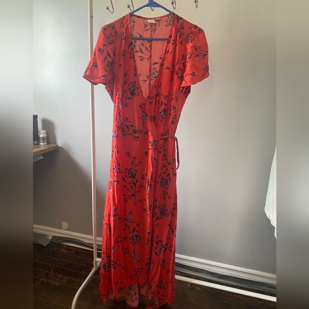 Gap midi wrap dress size medium
